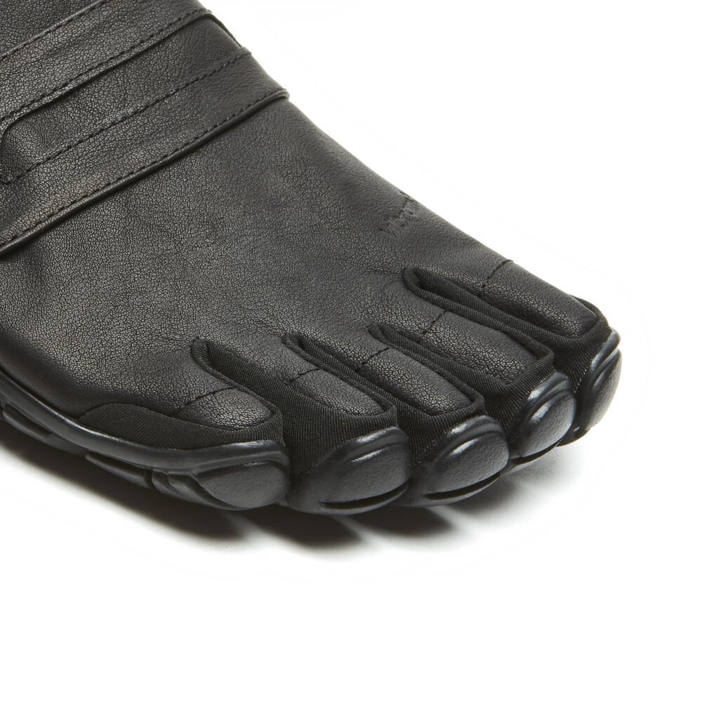 Zapatos Descalzos Hombre Negros - FiveFingers Cvt-Leather - JMCWUL-753